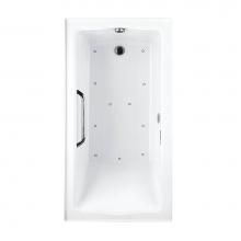 Toto ABR782R#01YCP3 - ACRYLIC AIRBATH CLAYTON 6032T3 COTTON CP GRAB BAR R DRAIN