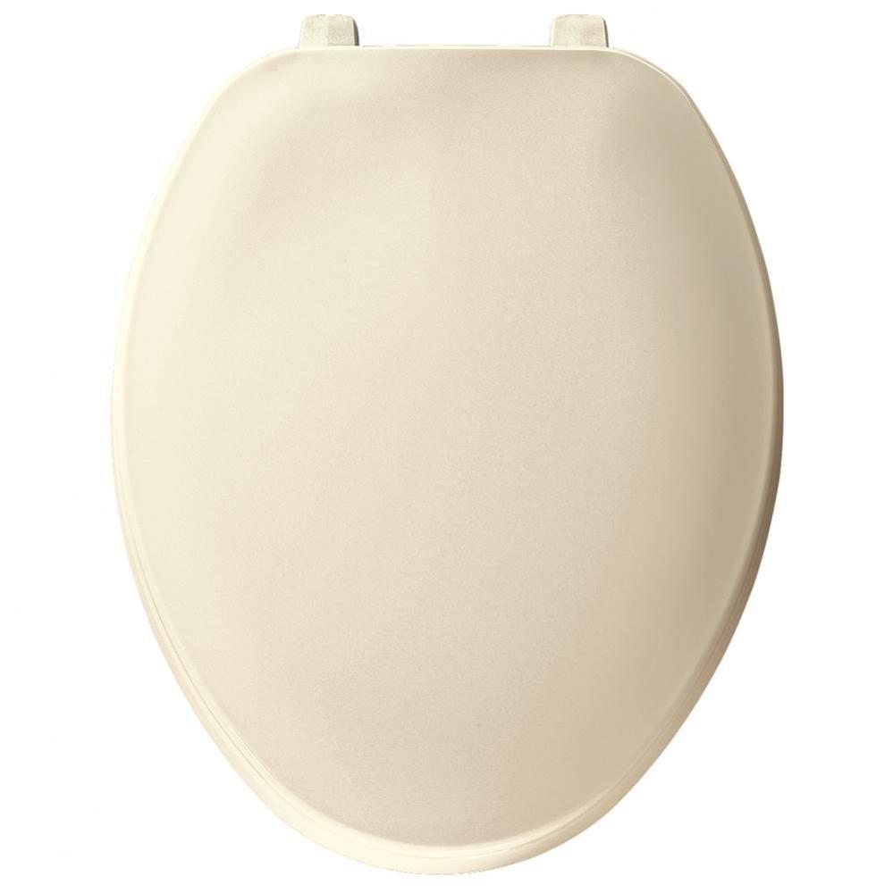 Bemis Elongated Plastic Toilet Seat in Biscuit with Top-Tite® Hinge