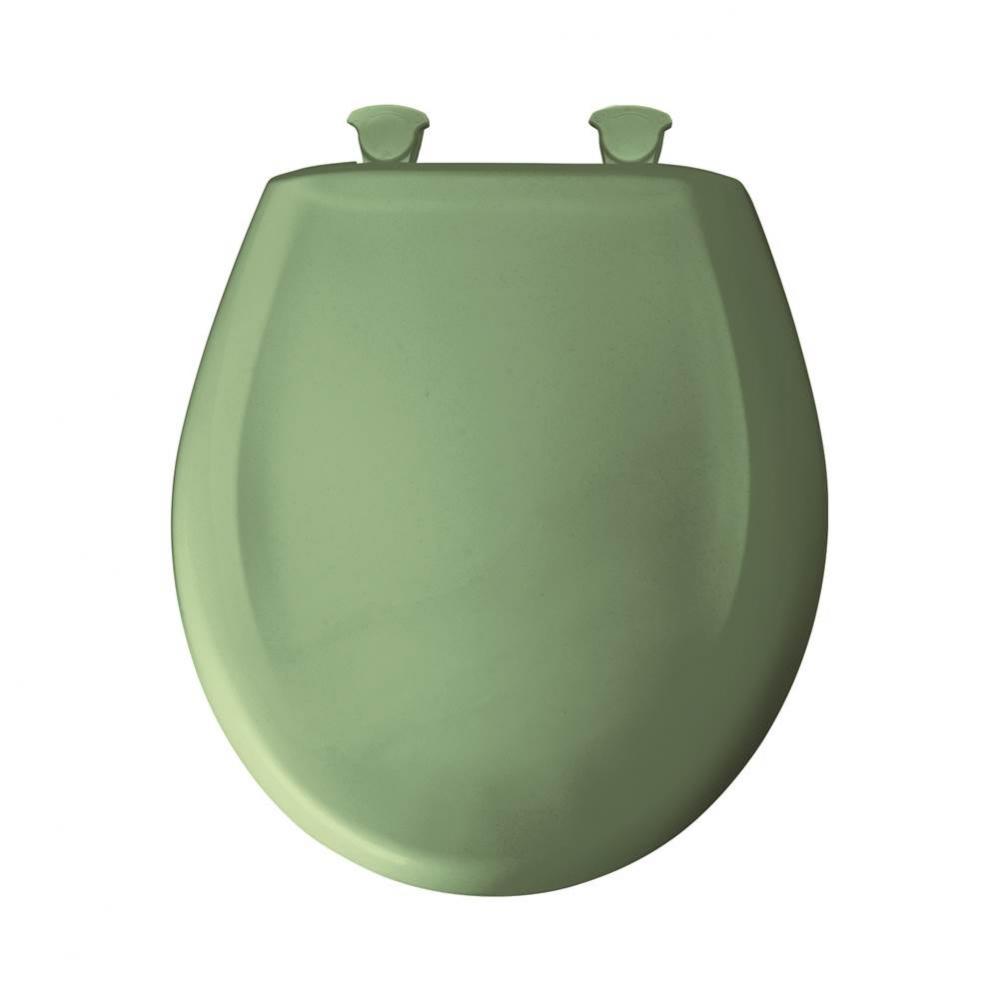 Round Plastic Toilet Seat in Jade with STA-TITE Seat Fastening System, Easy-Clean & Change and