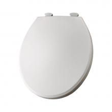 Bemis 800EC 000 - Round Plastic Toilet Seat in White with Easy-Clean & Change Hinge