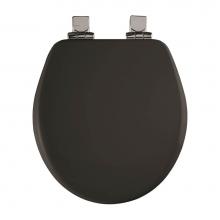 Bemis 9170CHSL 047 - Alesio II Round High Density Enameled Wood Toilet Seat in Black with STA-TITE Seat Fastening Syste