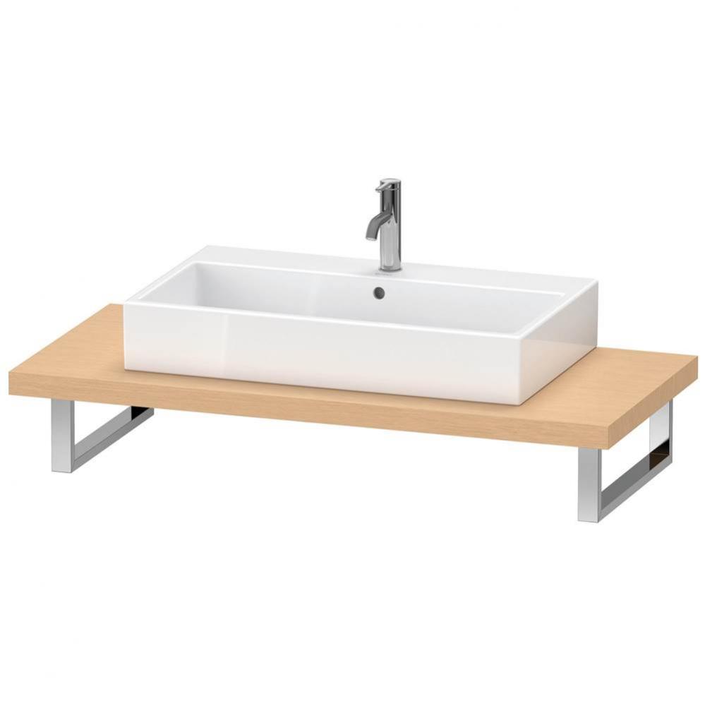 Duravit L-Cube Console with One Sink Cut-Out Brushed Oak