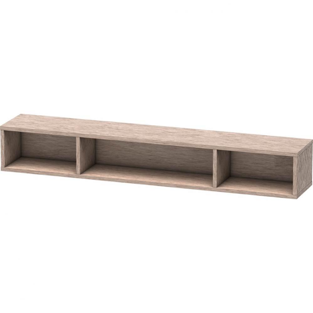 Duravit L-Cube Wall Shelf with Three Compartments Cashmere Oak