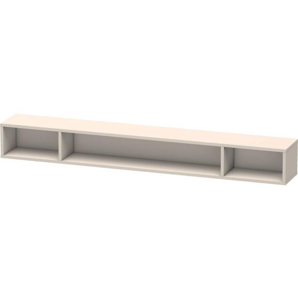 L-Cube Wall Shelf with Three Compartments Taupe