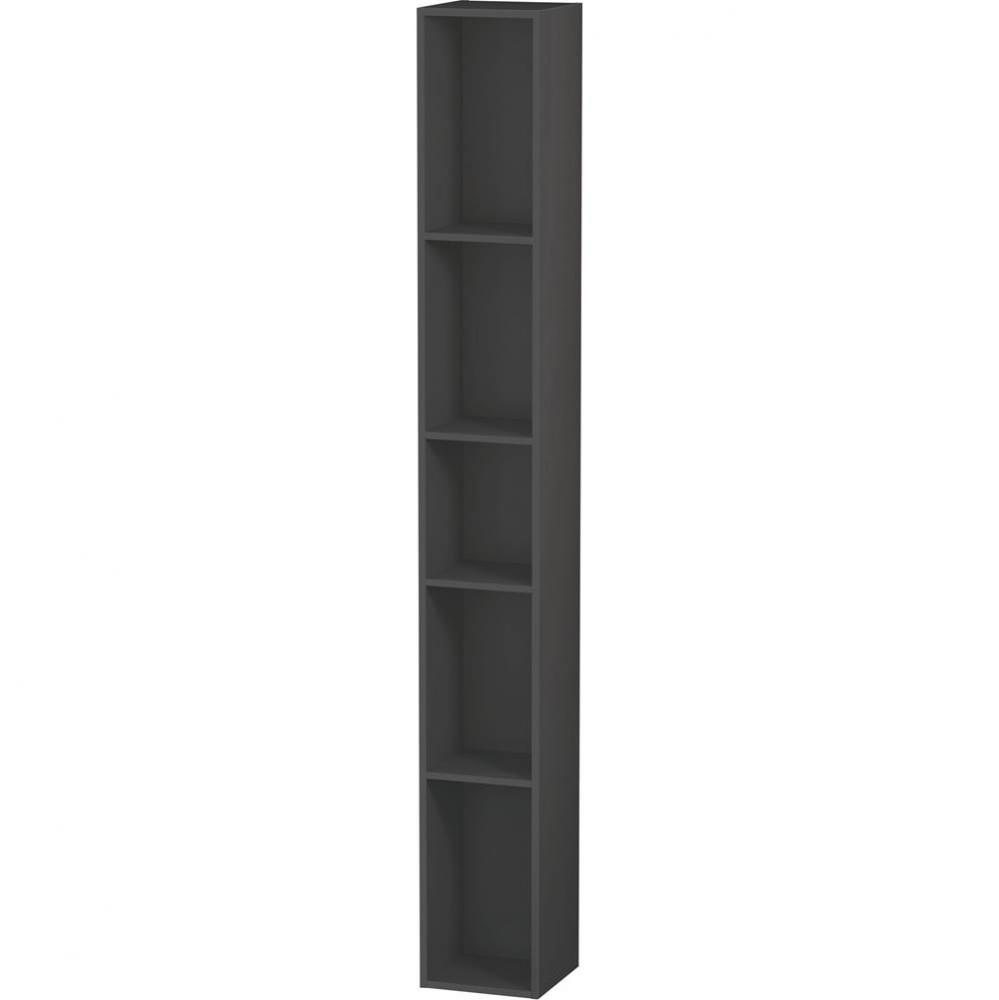 L-Cube Wall Shelf with Five Compartments Graphite