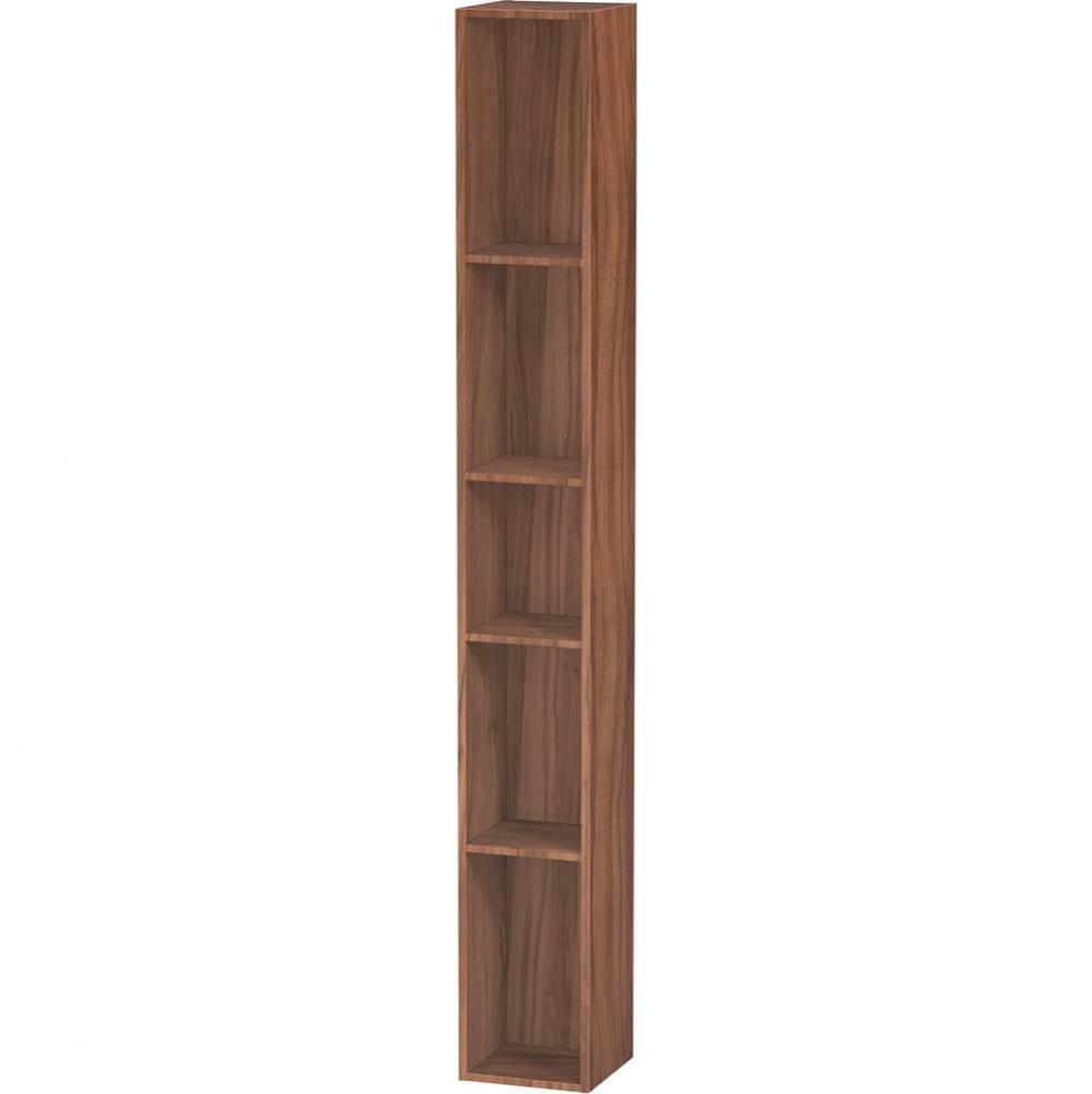 L-Cube Wall Shelf with Five Compartments Walnut