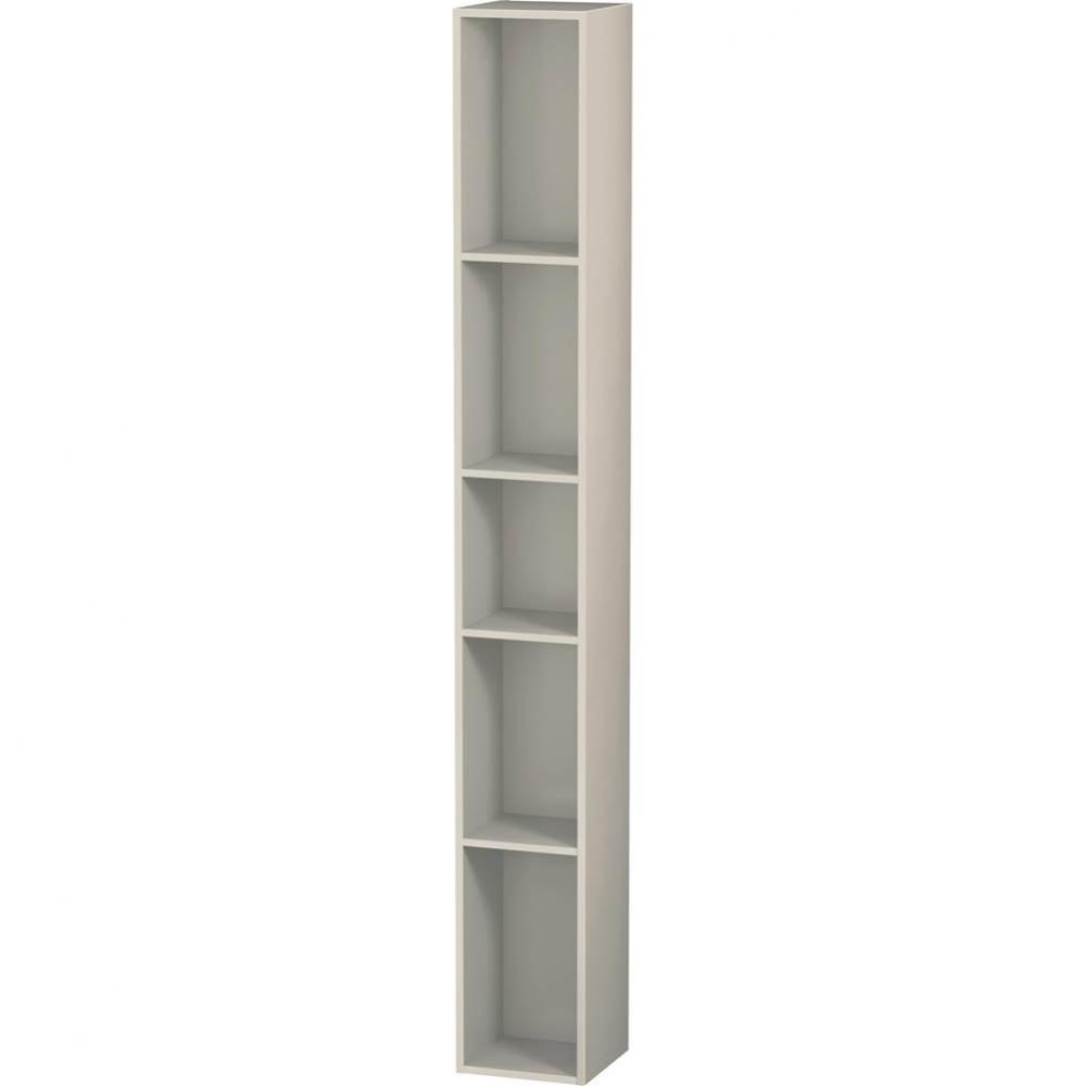 L-Cube Wall Shelf with Five Compartments Taupe