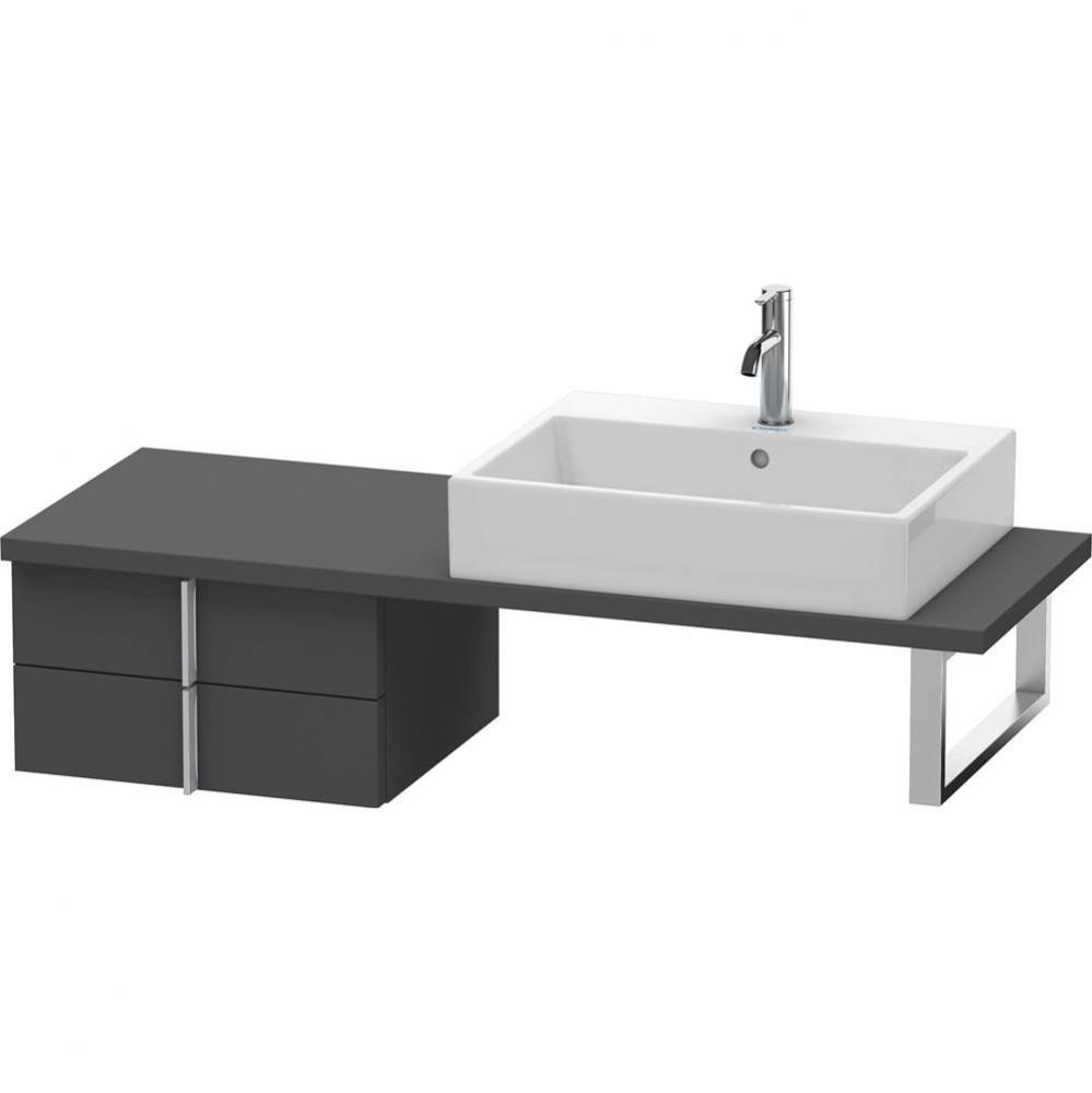 Duravit Vero Two Drawer Low Cabinet For Console Graphite