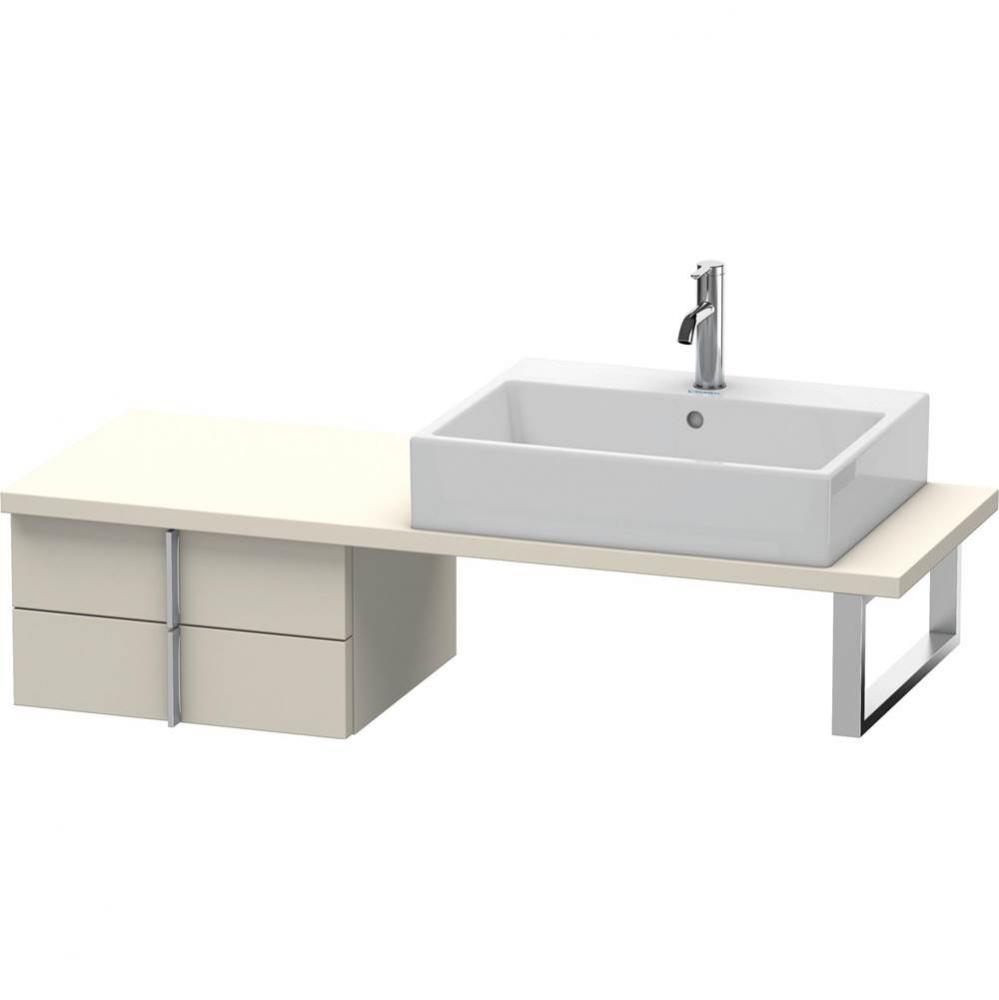 Duravit Vero Two Drawer Low Cabinet For Console Taupe