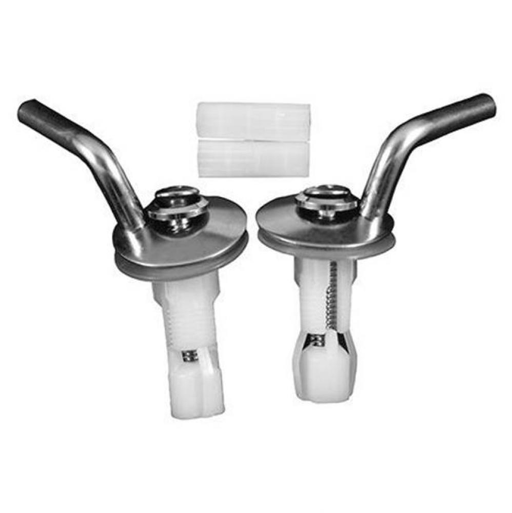 Hinge Set for Seat and Cover without Soft Closure, Stainless Steel