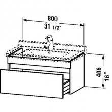 Duravit DS638805143 - Duravit DuraStyle One Drawer Wall-Mount Vanity Unit Pine Terra|Basalt