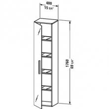 Duravit VE1126L4949 - Duravit Vero Tall Cabinet  Graphite Matte