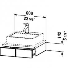 Duravit VE656003131 - Vanity Unit f.Console         Vero 1 drawer,