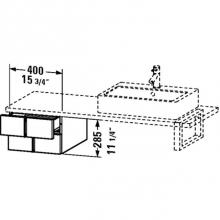 Duravit VE657707979 - Low cabinet f. console Vero, 2 drawers,