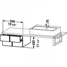 Duravit VE657807979 - Low cabinet f. console Vero, 2 drawers,