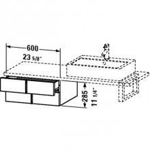 Duravit VE657907979 - Low cabinet f. console Vero, 2 drawers,