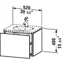 Duravit LC616003838 - Duravit L-Cube Vanity Unit Wall-Mounted  Dolomiti Gray High Gloss