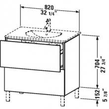 Duravit LC660607171 - Duravit L-Cube Floor Standing Vanity Unit  Mediterranean Oak