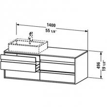 Duravit KT6657R7979 - Duravit Ketho Vanity Unit Wall-Mounted  Natural Walnut