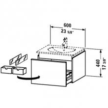 Duravit DN646007918 - DN Vanity unit 520x600 Natural
