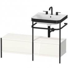 Duravit HP4755T2222 - Duravit Happy D.2 Plus C-Bonded Set With Metal Console  White High Gloss