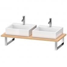 Duravit LC105C01212 - Duravit L-Cube Console with Two Sink Cut-Outs Brushed Oak