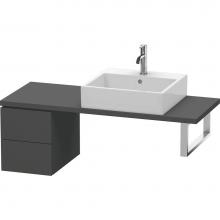 Duravit LC582504949 - L-Cube Two Drawer Low Cabinet For Console Graphite