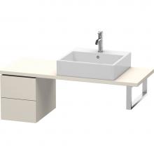 Duravit LC582509191 - L-Cube Two Drawer Low Cabinet For Console Taupe