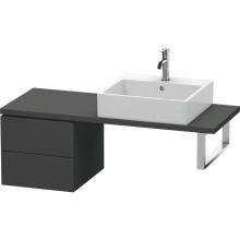 Duravit LC582604949 - L-Cube Two Drawer Low Cabinet For Console Graphite