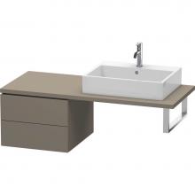 Duravit LC583709090 - Duravit L-Cube Low Cabinet for Console  Flannel Gray Satin Matte