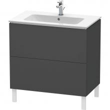 Duravit LC662604949 - L-Cube Two Drawer Floorstanding Vanity Unit Graphite