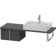 Duravit VE562704949 - Duravit Vero Two Drawer Low Cabinet For Console Graphite