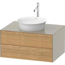 Duravit WT49850H560 - White Tulip Wall-Mounted Vanity Unit Natural Oak Solid/Taupe Satin Matte