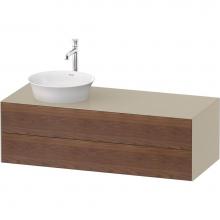 Duravit WT4987L77H3 - White Tulip Wall-Mounted Vanity Unit American Walnut