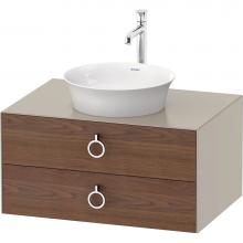 Duravit WT499007760 - White Tulip Wall-Mounted Vanity Unit American Walnut Solid/Taupe Satin Matte