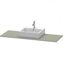Duravit XS060GM9292 - Duravit XSquare Console with One Sink Cut-Out Stone Gray