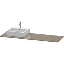 Duravit XS060HL8989 - Duravit XSquare Console with One Sink Cut-Out Flannel Gray