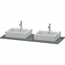 Duravit XS063GB3838 - Duravit XSquare Console with Two Sink Cut-Outs Dolomite Gray