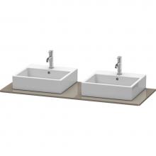 Duravit XS063GB8989 - Duravit XSquare Console with Two Sink Cut-Outs Flannel Gray