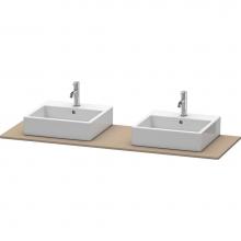 Duravit XS063HB7575 - Duravit XSquare Console with Two Sink Cut-Outs Linen