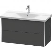 Duravit XS418204949 - Duravit XSquare Vanity Unit Wall-Mounted  Graphite Matte