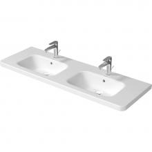 Duravit 23571400001 - Duravit DuraStyle Double Bathroom Sink  White WonderGliss