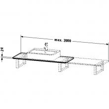 Duravit H2013C07575 - HD2 Variable Console, for niche 24xVARx480mm, 1 cut out