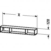 Duravit LC120001212 - Duravit L-Cube Wall Shelf with Three Compartments Brushed Oak