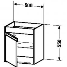 Duravit KT2528L1818 - KT floor cabinet 360x500x550 White