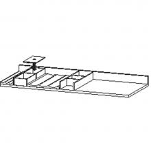 Duravit UV992707777 - Interior system 950mm w/o siphon cut-out, Walnut