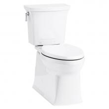 Kohler 3814-0 - Corbelle® Two-piece elongated toilet with skirted trapway, 1.28 gpf