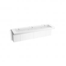Kohler 81033-BPW-KCG - Constellation™ 90'' wall-mount trough lavatory system