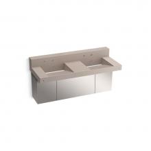 Kohler 81025-BSS-KCC - Constellation™ 60'' wall-mount basin lavatory system with backsplash