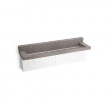Kohler 81028-BPW-KCE - Constellation™ 90'' wall-mount trough lavatory system with backsplash
